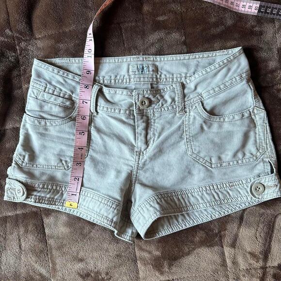 Y2k wear it declare tan cream micro mini shorts size 3 - Picture 7 of 8